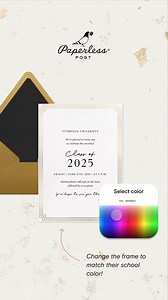 Customize our graduation party invitations with your favorite photos, your school’s logo, and colors to show school spirit. | Paperless Post | Facebook