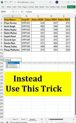 ✅Must Try This Amazing Trick in Excel💯 😱 #excel #office #spreadsheet