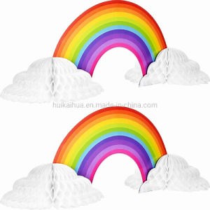 [Hot Item] Hkh Tissue Rainbow Design Paper Honeycomb Centerpieces for Birthday Baby Shower Decoration