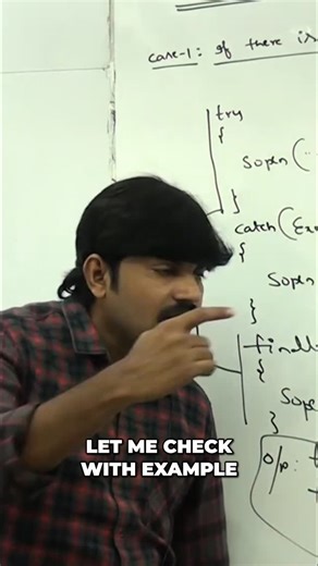 Durga Jobs on Instagram: "No exception? Try, then finally. Watch closely: code execution order revealed. #coding #java #programming #CodingTips #JavaProgramming #CodeExecution #TechReels #ProgrammingLife #CodingForBeginners"