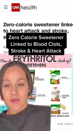 Erythritol Linked to Stroke, Heart Attack, and Death: New Study Reveals Shocking Findings