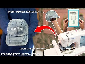How to Embroider Hats with a Single Needle Machine | Front, Back & Sides Tutorial