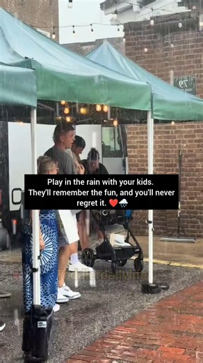 Play in the rain with your kids. They'll remember the fun, and you'll never regret it. ❤️🌧️