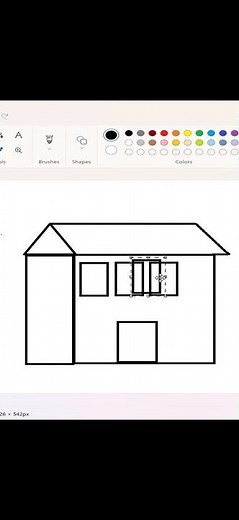 How to draw house in ms paint | paint in computer| house #drawing #art