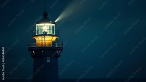 At night the solar powered lighthouse is a beacon of hope for sailors lost at sea guiding them safely back to shore.