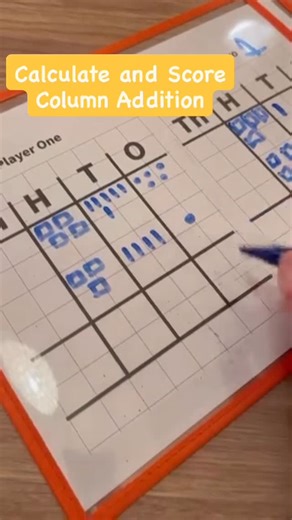 Playful Learning Games - Learning Resources on Instagram: "Calculate and Score! This game is available to PLG members and is a really good one to help children practise column addition, with and without exchanging. It focuses on them using pictorial representations of the numbers which they move onto once they have used physical resources to master the concept. After this they will move onto abstract which is where they use their skills learnt to use just digits in their calculation. Comment ‘ad