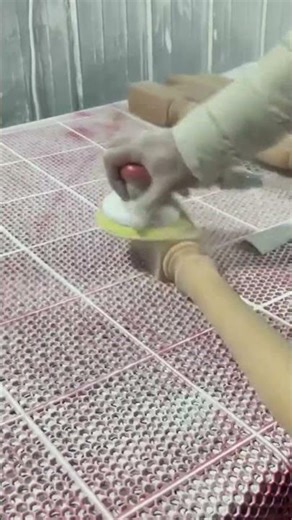 Smooth Sanding Wooden Table Leg Creating Perfect Round Finish
