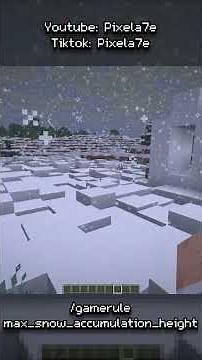 Snow Accumulation Gamerule in MINECRAFT #gaming #shorts