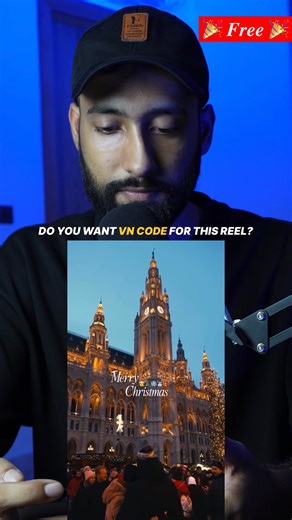 Rahul Bansal | Premium Reels Editor 🎬 on Instagram: "⬇️ HOW TO USE ⬇️ Save for later 📌 Template Name 🌟: Carol Of The Bells Song Cinematic Christmas Reels Template Step 1️⃣: Take a Screenshot of the VN QR Code Present in the Reel. Step 2️⃣: Open the VN App & Click on the Scanner icon above, select media & upload the VN Code Screenshot. Step 3️⃣: Use the Reel Template and arrange your Photos & Videos as I did to Create your Reel. Step 4️⃣: Export at 1080p, 30 fps & 25 bitrate for best quality.