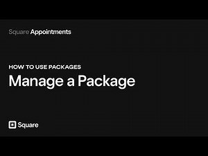 Manage a package with Square Appointments