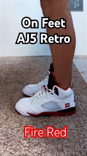 ON FEET: Air Jordan Retro 5 “Fire Red” #nike #jordan #snkrs #onfeet