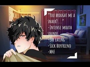 【M4F ASMR】Sickly Boyfriend Mistakes you for a Snack (Ear eating)