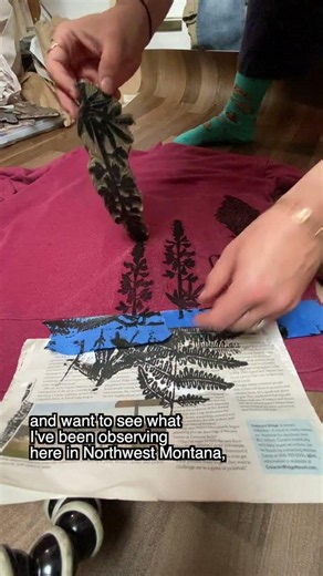 Upcycling a thrifted sweatshirt with Rocky Mountain wildflowers