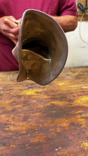 Repairing a Badly Dented Stomvi USA Trumpet Bell