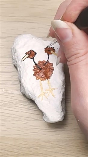 Painting The Pokedex - Day 84 Duduo #rockpainting #pokémon #doduo #rocks #paintalong #pokedex