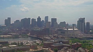 Download View of Downtown Boston With Bridge 4k for free