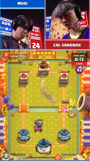 12K views · 139 reactions | SANDBOX ELIMINATES MUGI AT CRL WORLD FINALS!!! #clashroyale #crl #mobilegaming #streamer #clashroyalesupercell #clashroyalememes #clashroyalefans | JuicyJ Clash Royale | Facebook
