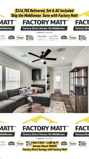 $114K for a 4 Bedroom Home?! | 1680 Sq Ft Factory Direct Deal #manufacturedhomes