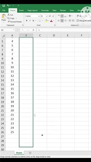 Simple Add Serial Number in Excel _ shorts _exceltips _exceltrick