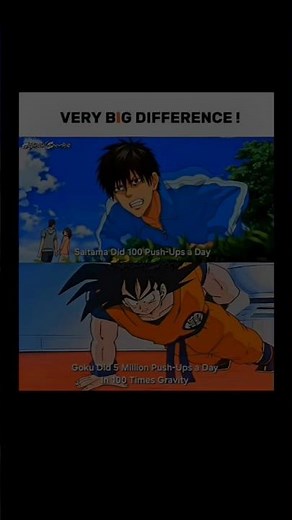 The very big difference Saitama vs Goku ☠️💀💨 #saitama #goku #dragoball #dragonballmemes #anime #amv