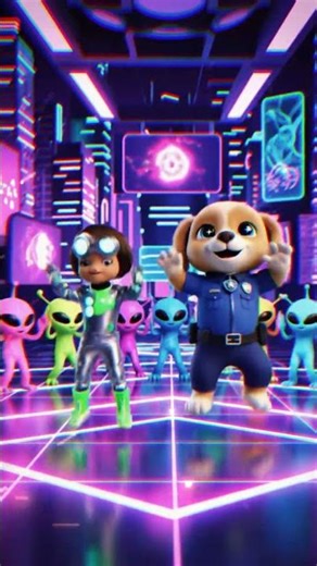 Cute Puppy Dancing with Alien Boy | Adorable Sci-Fi Fun