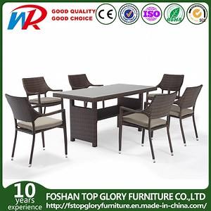 [Hot Item] Modern Dinner Table Arm Chair Outdoor Dining Table Set for Hotel Restaurant Bar