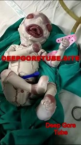 Baby fetus with Harlequin-type ichthyosis, a rare genetic disorder.