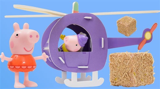 玩具拆箱：小猪佩奇的飞机拼图玩具 早教 益智 育儿 汽车动画_哔哩哔哩_bilibili