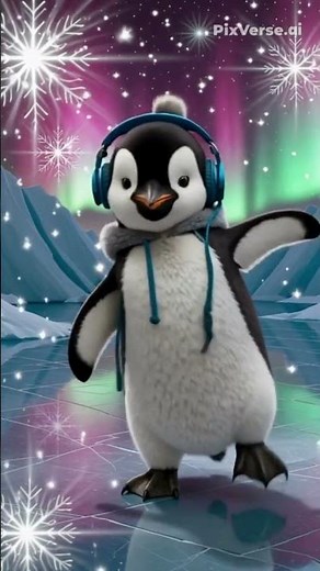 Dancing Penguin Vibes 🐧🎧 | Cutest Chill Dance on Ice ❄️🔥 #trending #viral #subscribe #cuteanimals