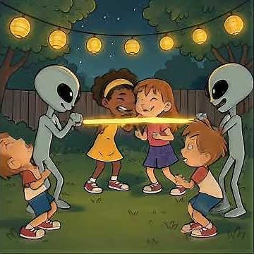ALIENS IN MY BACKYARD 👽 | Viral Animated Music Video for Kids & Families #aiart #edm #fanmade