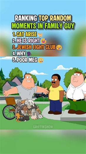 Ranking Top Random Moments In Family Guy😂