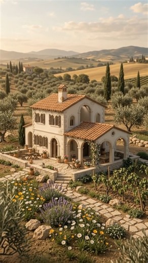 Building a Miniature Tuscan Villa in the Countryside 🏡🌿 #miniature #diorama #diy