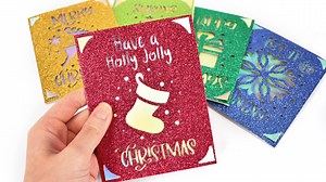 Have you ever made handmade Christmas cards with your Cricut? The Cricut Joy makes creating Christmas cards a breeze! I’ve created five card templates to use with your Cricut machine that will make crafting holiday cards easy! Here's the link: https://www.abbikirstencollections.com/christmas-cards-with-cricut/ | Abbi Kirsten Collections