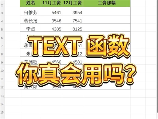 TEXT函数你真会用吗？