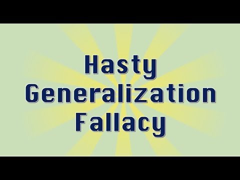 Learning Logic [] Hasty Generalization Fallacy ..................#37