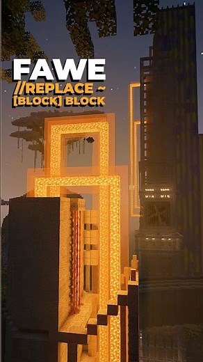 FAWE //replace ~[block] block 😍 #minecraft #building