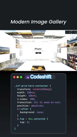 🖼️ Modern Image Gallery✨ Using HTML CSS JS 💻🔥#Shorts #coding #viral #trend #trendingshorts #youtube