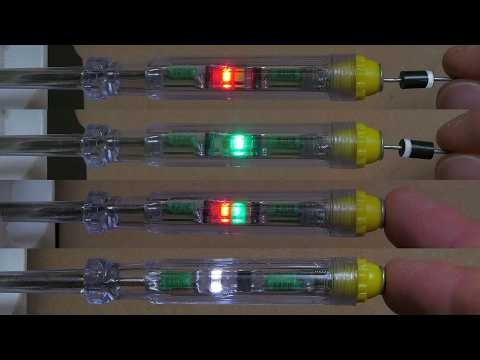 More LED "neon" test screwdrivers. No batteries! With HV diode test.
