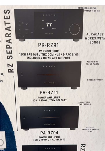 🔥 Große News von Onkyo: 2027 wird ein spannendes Jahr für Heimkino-Fans. Der Traditionshersteller bringt ein komplett neues AV-Line-Up an den Start – mit mehreren neuen A/V-Receivern und erstmals seit langer Zeit wieder einer dedizierten A/V Vor- & Endstufen-Kombination. Damit richtet sich Onkyo nicht nur an klassische Receiver-Nutzer, sondern auch gezielt an anspruchsvolle Heimkino-Setups mit separater Signalverarbeitung und Leistungsstufen – ein klares Signal in Richtung High-Performance und 