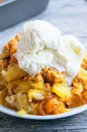 Peach Dump Cake {With Cake Mix}