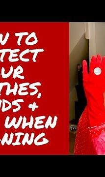 How to protect your clothes, hands and arms with rubber gloves & pvc apron & arm protectors