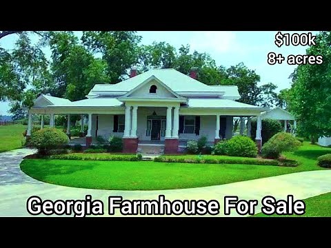 Georgia Farmhouse For Sale | $100k | 8+ acres | 2-Story Barn | Workshop | Georgia Real Estate