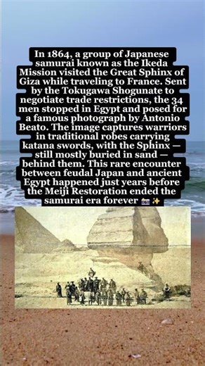 1864 When Samurai Met the Sphinx at Giza #Samurai #GreatSphinx