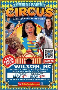 4K views · 37 reactions | Wilson, North Carolina The Zerbini Family Circus is coming to town, come one, come all! We’ve got a fun family event under the big top that you won’t want to miss at the Wilson County Fairgrounds get your tickets at our website Zerbinifamilycircus.com #wilsoncircus #zerbinifamilycircus #wilsonnc #bigtopcircus | Zerbini family Circus | Facebook