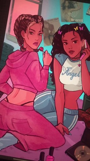 Drawing Early 2000s Aesthetic Girls | Procreate Art