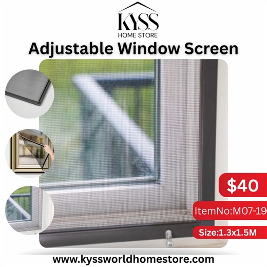 Adjustable window screen . Price : $40. ✅ Affordable prices ✅ Fast delivery (1–3 business days) ✅ Cash on Delivery available ✅ Nationwide delivery (Trinidad & Tobago) 🛒 Order Now! 🌎 Visit us: www.kyssworldhomestore.com ☎️ Need help? Call or WhatsApp: (868) 718-1652 📌 Note: Delivery cost varies by location — from $40 locally to $65 for Tobago.