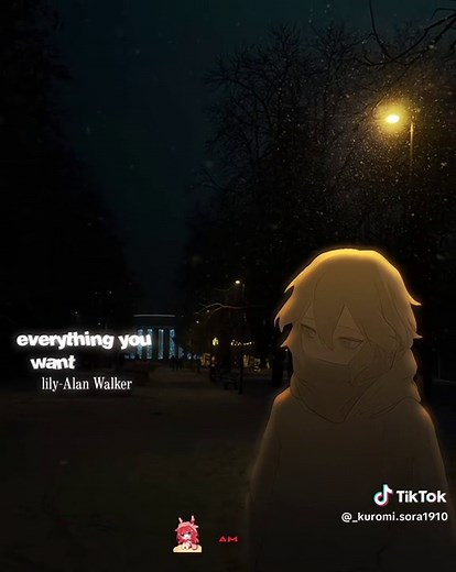 Lily - Alan Walker Lyrics and Anime GFX