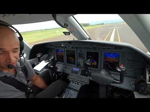 Last CJ4 flight 27th April, 2024. Departure YMBA - Mareeba aerodrome, runway 10. VH-8CJ. 4K.