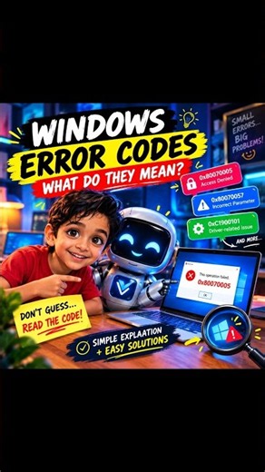 What Does 0x80070005 Actually Mean? 😱 Windows Error Codes #shorts #techreels #youtubeshorts