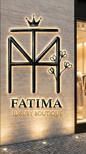 Fatima name logo design #design #logo #shorts